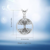 925 Sterling Silver irish Celtic Knot Tree Of Life Pendant Necklace For Men Women Oxidized Silver Vintage Jewelry