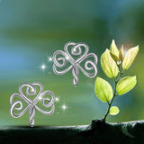 925 Sterling silver Celtics Knot earrings Shamrock stud esrring Clover Jewelry Friendship Gift Irish Blessing Gift