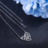 925 Sterling Silver Celtic love knot Pendant chain Necklace Fashion Jewelry for Party birthday friend gift
