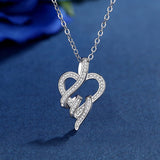 925 Sterling Silver Brave Heart Pendant Necklace Women Fine Jewelry Luck CZ Charm Christmas Birthday Gift