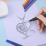 925 Sterling Silver Romantic Silver Heart Pendant Celtic Knot Necklace for Women Fine Jewelry