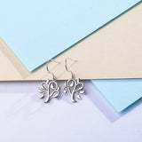 Genuine 925 Sterling Silver Tree of life Dangle Earrings Elegant Drop Earrings for Women Fine Jewelry girl Gift Bijoux