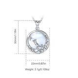 Natural Mother of Pearl Pendant White Shell 925 Sterling Silver Pendant Moon Star cat Necklace with free Jewelry Box