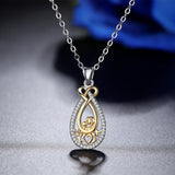925 Sterling Silver MoM & Baby Pendant Necklace Fashion Women Jewelry Family Mother Daughter Birthday Gift