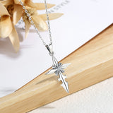 925 Sterling Silver Cross Pendant Necklace Oxide Silver Pendant Fashion Jewelry For Man Women Memorial day gift