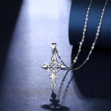 925 Sterling Silver Christian Cross Pendant necklace polishing silver Charm everyday jewelry for Women good luck Gift