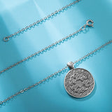 Sterling Sliver Coin Pendant Necklace Tree of life Oxidized Sliver Pendant Fine Jewelry Triple Helix Celtics Knot Collier