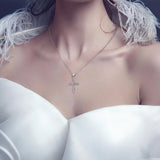 925 Sterling Silver Celtics Knot Cross Pendant Necklace Fashion Women Man Jewelry Cros Cheilteach Collier