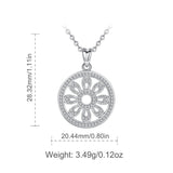 925 Sterling Silver Cubic Zirconia Daisy Flower Pendant Necklace For Women Fashion Sliver Jewelry girl Gift