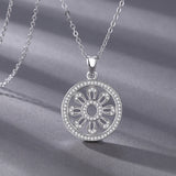 925 Sterling Silver Cubic Zirconia Daisy Flower Pendant Necklace For Women Fashion Sliver Jewelry girl Gift