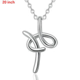 Unique 925 Sterling Silver H Letter Name Pendant Necklace For Women Man Fashion Personalized Jewelry girl Gift