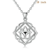 Unique 925 Sterling Silver Lotus Pendant yoga necklace Flower Lotus Pendants Women Jewelry for Mother daughter