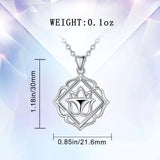 Unique 925 Sterling Silver Lotus Pendant yoga necklace Flower Lotus Pendants Women Jewelry for Mother daughter