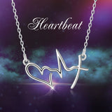 925 Sterling Silver Heartbeats Pendant Necklace for Women Sterling Silver Jewelry Elegant Pendentif haute joaillerie