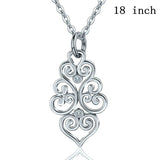 925 Sterling Silver Celtics Knot Love Necklace Pendant Clear CZ Fine Jewelry for Women Valentine's Day gift