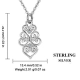 925 Sterling Silver Celtics Knot Love Necklace Pendant Clear CZ Fine Jewelry for Women Valentine's Day gift