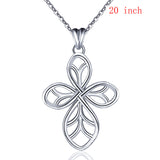 925 Sterling Silver Cross Design For Lover Pendant Necklace Sterling-Silver-Jewelry Gift Necklace