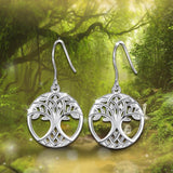 925 sterling silver Tree of life Drop earring with free gift box fashion jewelry for Women Man Birthday gift