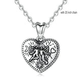 925 sterling Silver Love god Cupid angel Pendant Necklace Solid Silver Heart Love Necklaces Fine Jewelry for Lover wife gift