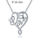 925 Sterling Silver Celtics Knot Love Style Necklace Pendant with Chain Heart S925 Jewelry for girl Gifts Collier