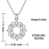 925 Sterling Silver Lucky Celtics Knot Pendant Necklaces for Women Girls Romantic Gift Fashion Sterling-silver Jewelry