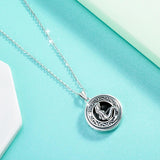 925 Sterling Silver Mermaid Pendant Necklace Round Opened locket necklace holds pictures Choker DIY Vintage Jewelry