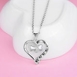 925 Sterling Silver Pet Dog Pendant Heart Necklaces Dog Footprint & Bone Women Fine Jewelry For Girl Party Gifts