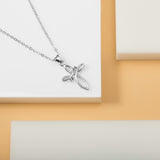 925 Sterling Silver simple butterfly Pendant Necklace with box Fine jewelry For sister anniversary celebration Gifts