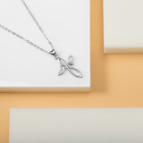 925 Sterling Silver simple butterfly Pendant Necklace with box Fine jewelry For sister anniversary celebration Gifts