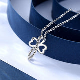 925 sterling silver Celtics knot Pendant Lucky grass necklace I Love you three Thousand Design Jewelry For Women