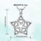 Authentic 100% 925 Sterling Silver Star Pendant Flower Necklace with CZ Women Fashion Sterling Silver Jewelry