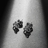 Authentic 925 Sterling Silver Lucky Celtics Knot Stud Earrings for Women Girls Gift Trendy Fashion Silver Jewelry