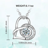 Genuine 100% 925 Sterling Silver Dazzling Hear love Pendant Necklaces for Women Fashion Sterling Silver Jewelry