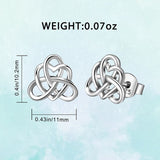 925 Sterling Silver Lucky Irish Celtics Knot Stud Earrings for Women Girls Gift Fashion Silver Jewelry Hot Sell