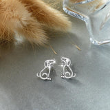 New Silver Jewelry Set for Women Animal Cute Dog Necklace 925 Sterling Silver Pet Dog Stud Earring with box birthday gift