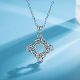 925 Sterling Silver Celtics Knot Pendant Necklaces Fashion Sterling-silver Jewelry for Women Girls Romantic Gift