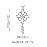 925 Sterling Silver Dream catcher Pendant Necklaces for Women Girls Clear Zircon Fashion Sterling-silver Jewelry
