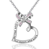 Pink Bow-knot Fashion Sterling-silver Jewelry