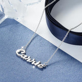 925 Sterling Silver Carrie Name Necklace Pendant Letters Necklaces with gift box Women Fashion Jewelry party gift