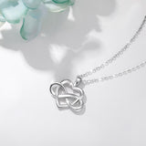 Sterling Silver Infinite Love Pendant Necklace Heart Style Fashion Jewelry