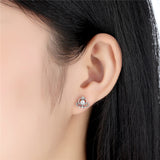 925 Sterling Silver Crown  Stud Earrings For Women