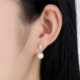 925 Sterling Silver Fashion Pearl Stud Earrings For Women