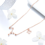 925 Sterling Silver Rose Gold Plated Necklace Fashion Virgo Jewelry For Girls