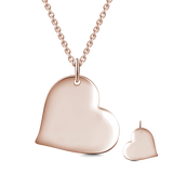 Forever In My Heart - 925 Sterling Silver Personalized Love Heart Necklace Adjustable 16”-20”