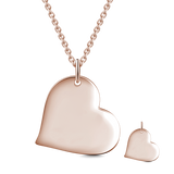 9K GOLD HEART ENGRAVABLE HANG TAG NECKLACE