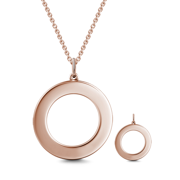Copper Engravable Circle Necklace Adjustable 16”-20”