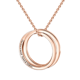 925 Sterling Silver Personalized Engravable Double Loop Necklace Adjustable 16”-20”