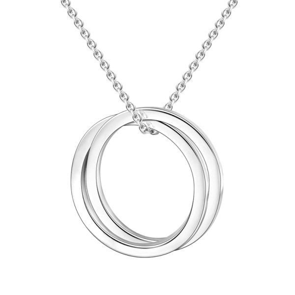 14K Gold-Personalized Engravable Double Loop Necklace Adjustable 16”-20”