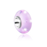 Pink Built-in Bubble Glass Charm for Bracelet and Necklace-925 Sterling Silver