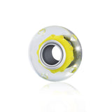 925 Sterling Silver Yellow Built-in Bubble Glass Charm for Bracelet and Necklace